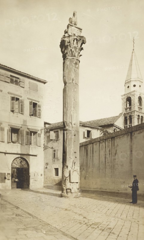 Croatia, view of the roman column in Zadar