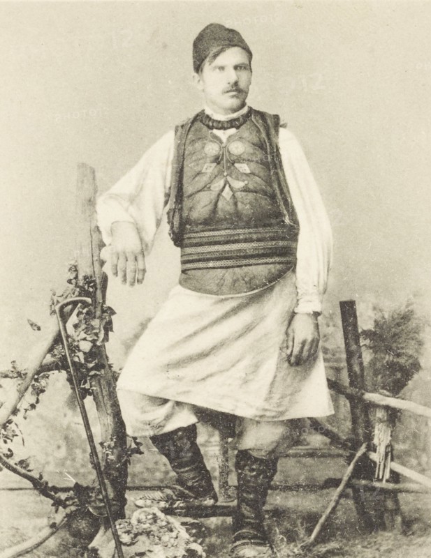 Farmer man in traditional costume of Pozarevac, Serbia