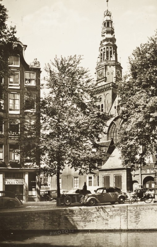 Amsterdam, view of Oude Kerk, Old Church, The Netherlands