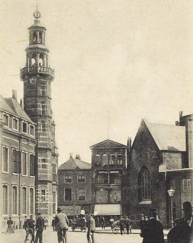 Amsterdam, Church square from Prinsenstraat