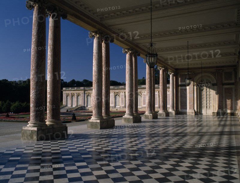 FRANCE, Ile de France, Versailles, Grand Trianon peristyle courtyard