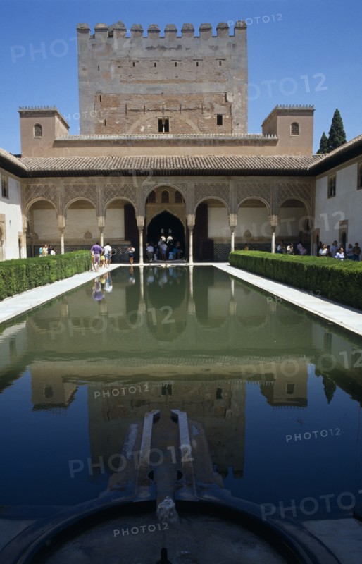 SPAIN, Andalucia, Granada, Alhambra Palace pool