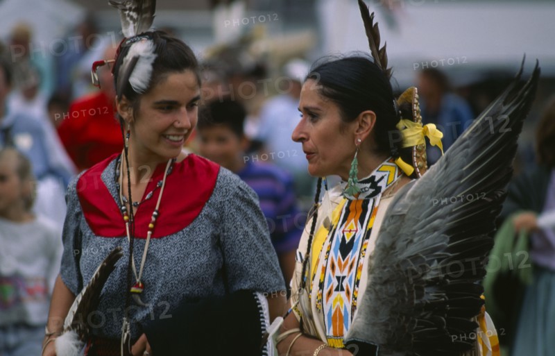 CANADA, Tribal People, Ojibway Tribe, Indian women at Pow Wow