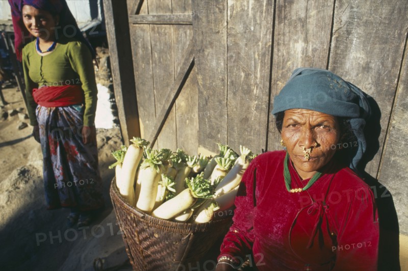 INDIA, Sikkim, Women in the vegetable market