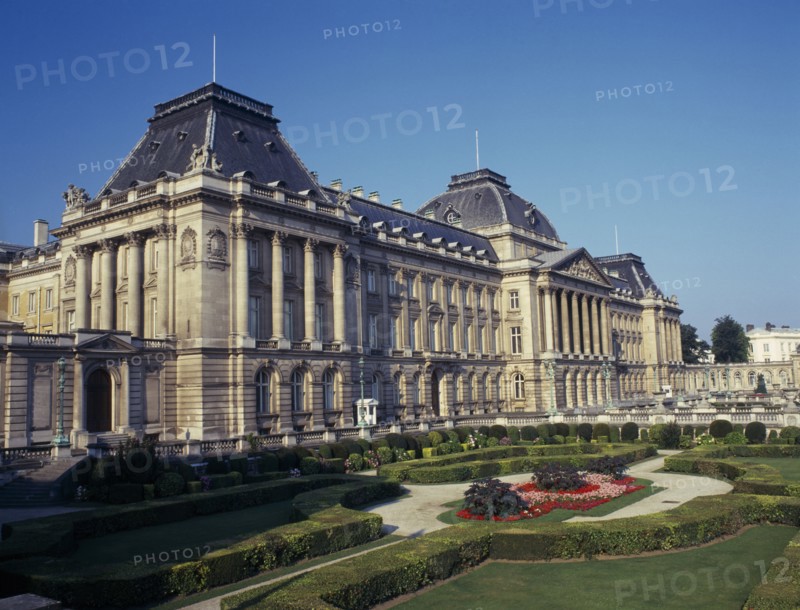 BELGIUM, Brussels , Royal Palace, Garden and exterior of the palace.
