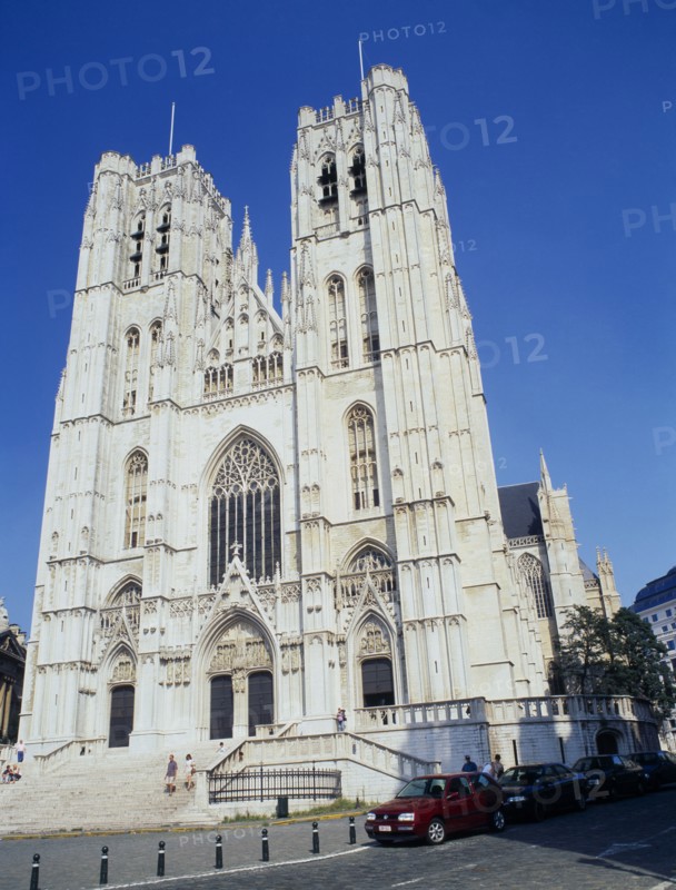 BELGIUM, Brabant, Brussels, "The Saint Michael, Saints Michel, and Gudule Cathedral."