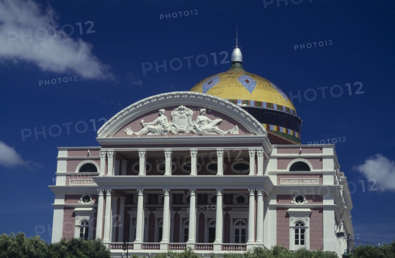 BRAZIL, Amazonas, Manaus, Opera House ornate exterior dating from 1896