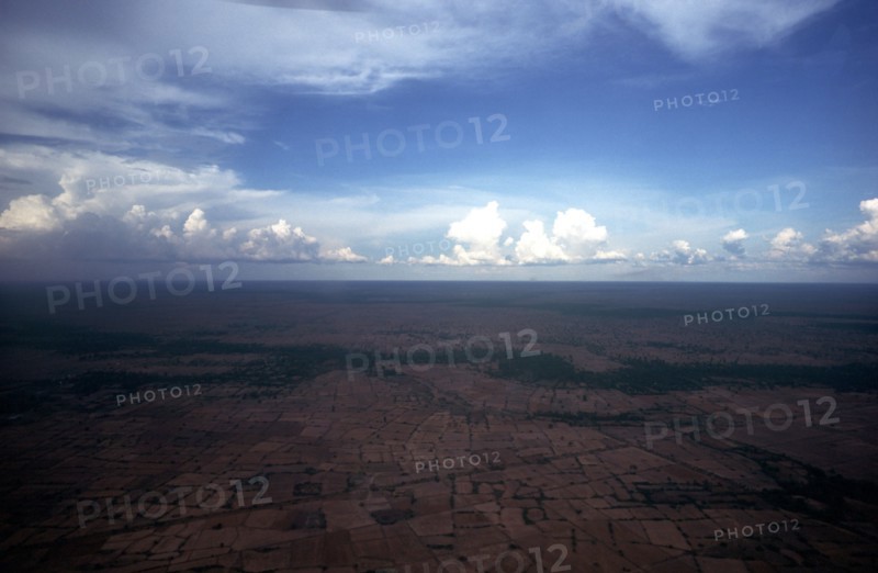 CAMBODIA, Battambang, Aerial view