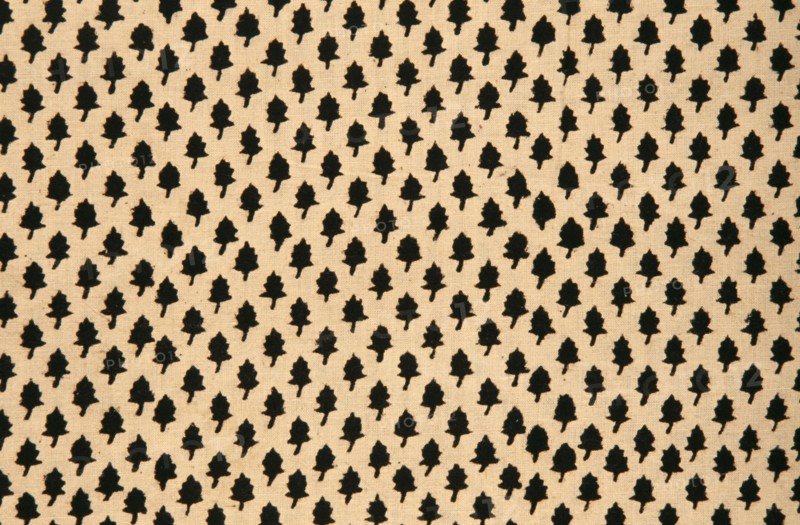 INDIA, Rajasthan, Art and Crafts, Detail of Rajasthani block printed fabric.