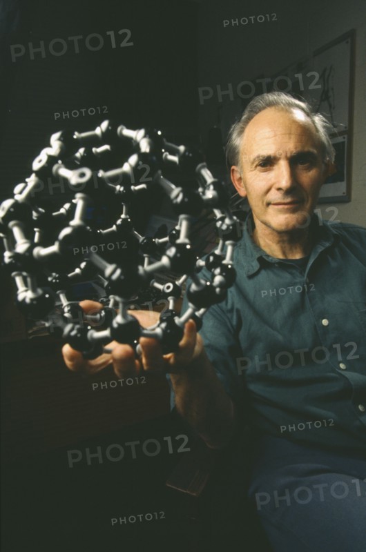 HEALTH, Science, Nobel Prize Winner, Professor Harry Kroto holding molymod