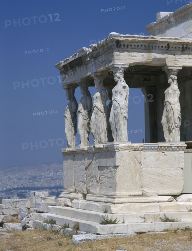 GREECE, Athens, Acropolis, The Caryatids on the Erecheion