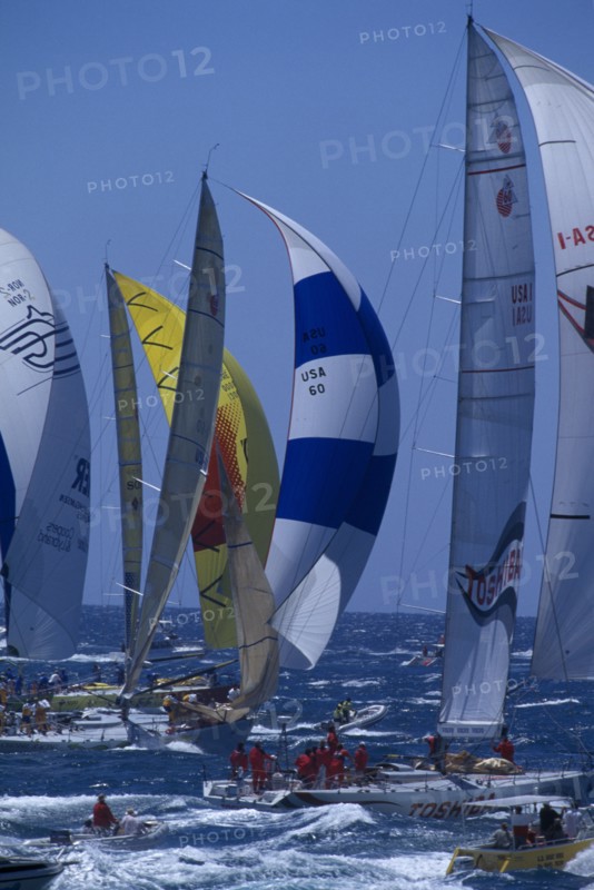 10101173 AUSTRALIA  Western Australia Fremantle Perth Sail boats at sea in the Whitbread boat race
