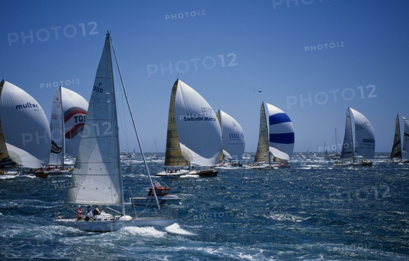 10101174 AUSTRALIA Western Australia Fremantle Perth Sail boats at sea in the Whitbread boat race