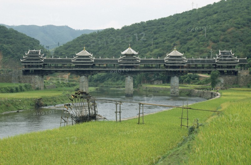 CHINA, Guangxi, Dong Wind and Rain Bridge