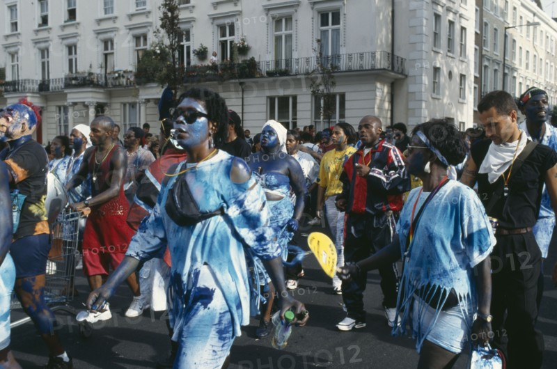 ENGLAND, London,  A crowd of people at the Notting Hill carnival.