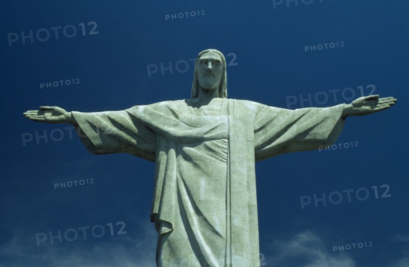 BRAZIL, Rio De Janeiro, Corcovado statue of Christ The Redeemer with outstretched arms