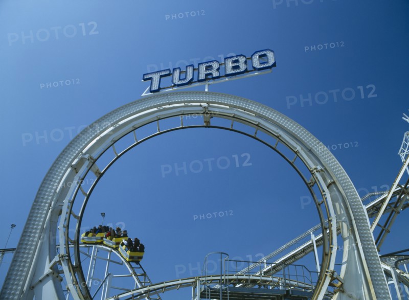 ENGLAND, East Sussex , Brighton, Turbo Rollercoaster at the end of the Pier