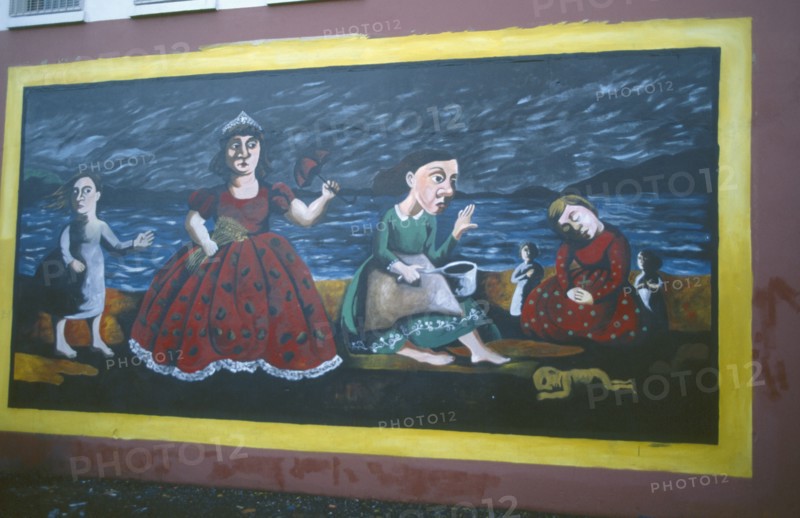 IRELAND, North , Belfast, Mural on the Falls Road.