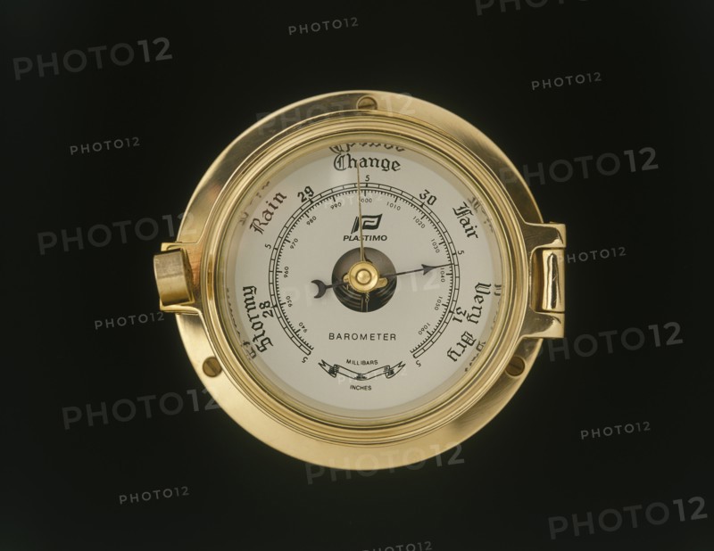 CLIMATE, Measurement, Instruments, Brass ships barometer