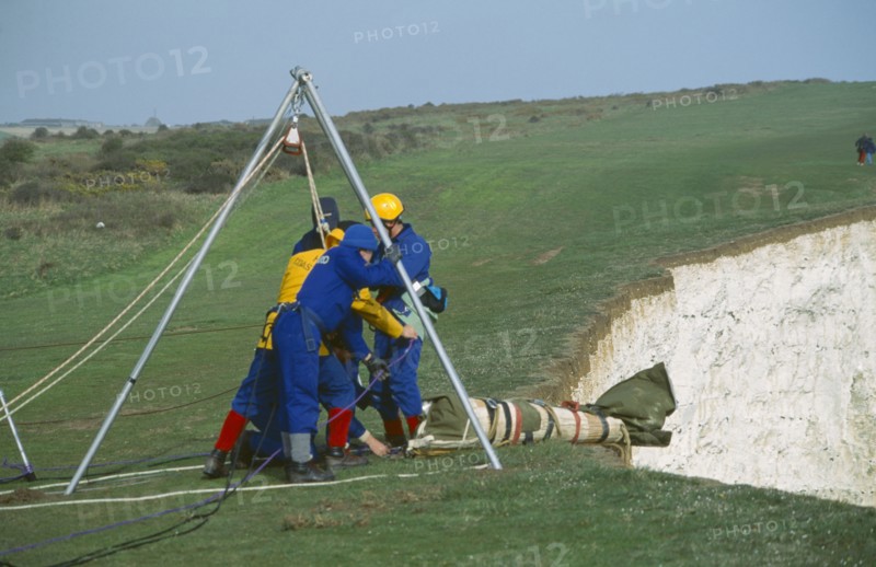 HEALTH, Emergency Services, Coastguard, Body being recovered from Beachy Head.