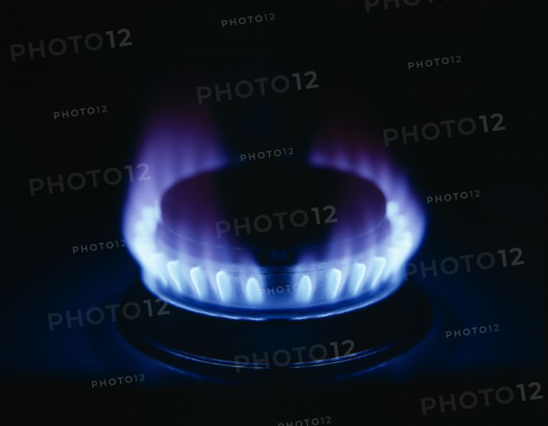 FOOD, Cooking, Blue flame on gas cooker ring