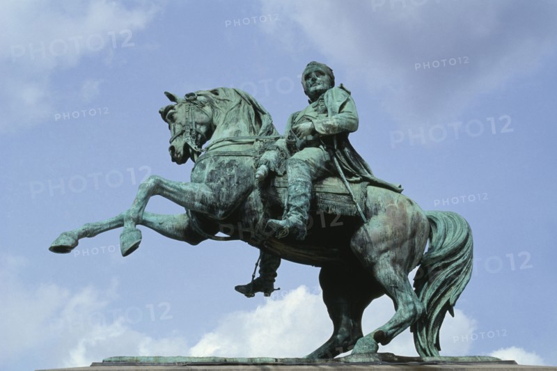 FRANCE, Normandy, Seine Maritime, "Rouen, equestrian statue of Napoleon."