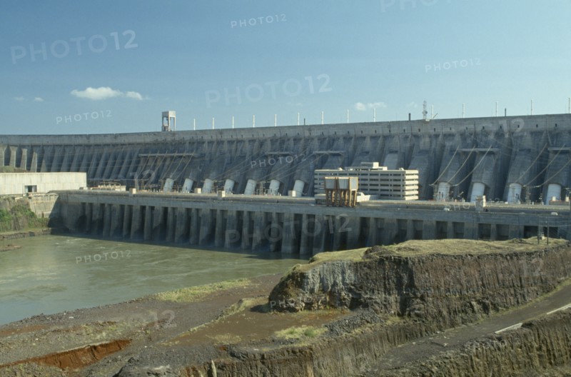 BRAZIL, Itapu Dam , Site of the largest single power station in the world built jointly by Brazil and Paraguay