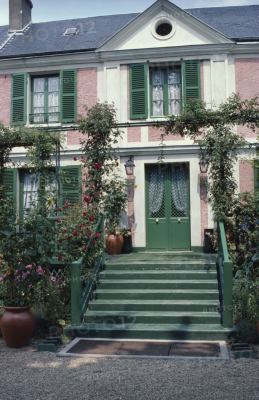 FRANCE, Normandy, Giverny, Steps leading up to Claude Monet’s house.