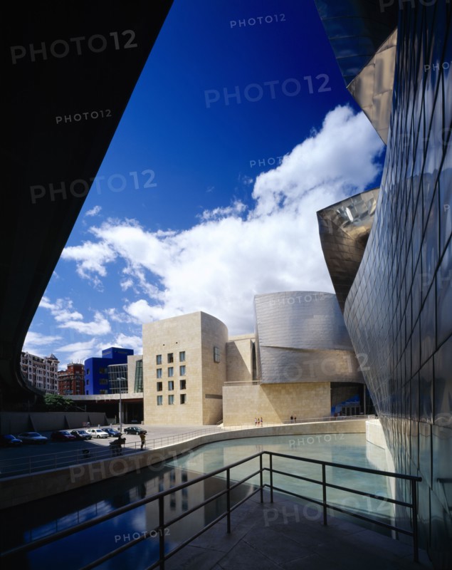 SPAIN, Basque Province, Bilbao, The Guggenheim Museum Oblique view