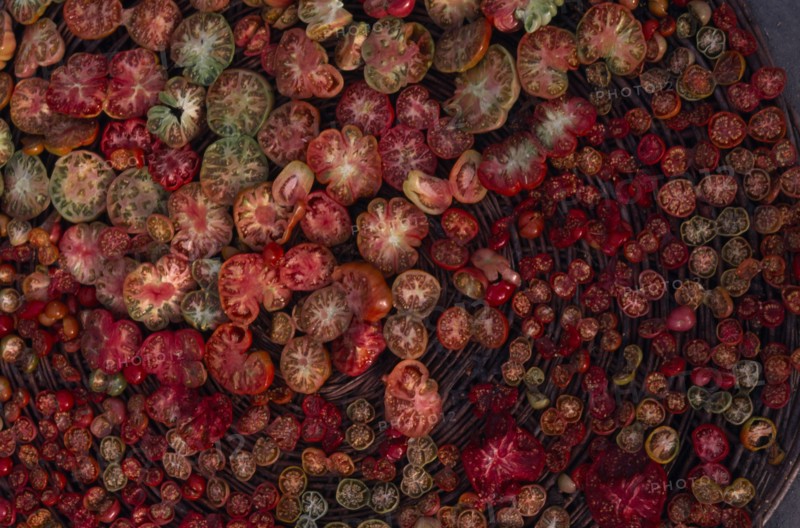 PAKISTAN, Hunza Valley, Altit, Close up of sun dried tomatoes