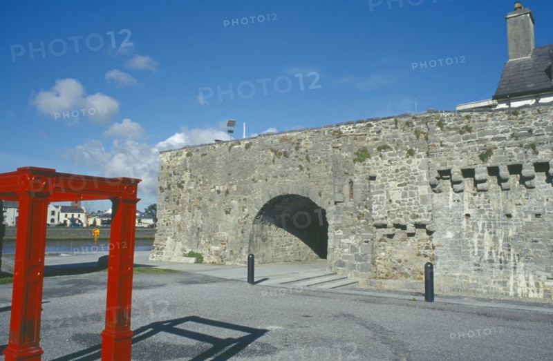 IRELAND, County Galway, Galway City, Spanish Arch battlements & Museum.