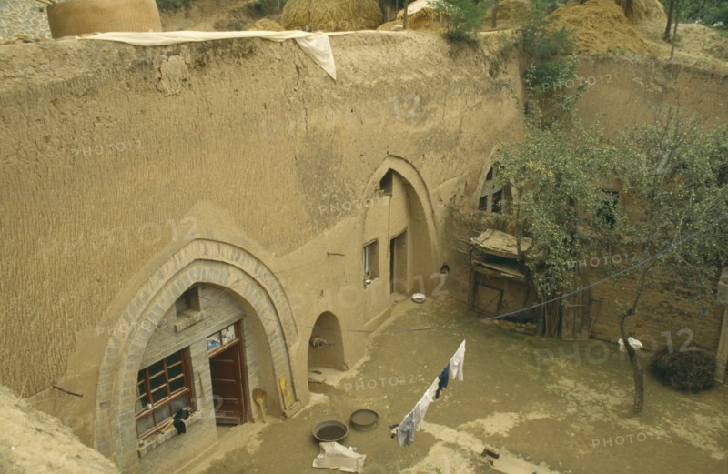CHINA, Shaanxi Province, Yanan,  Loess Cave Houses