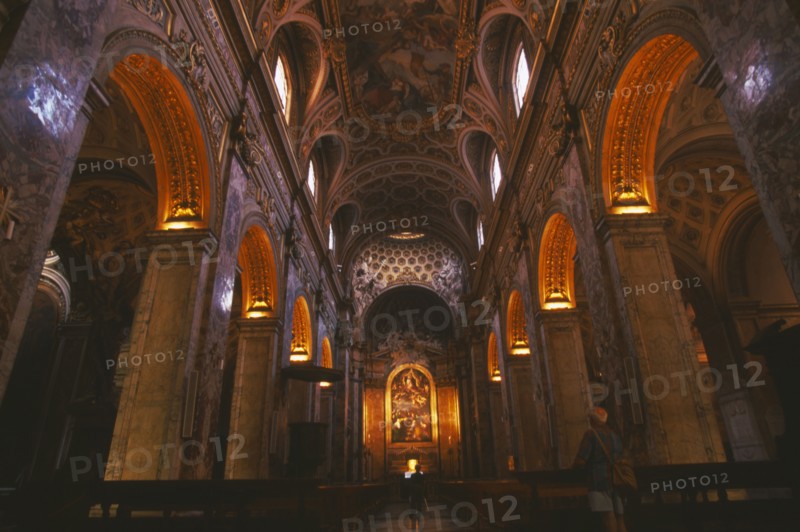 ITALY, Lazio, Rome, "San Luigi dei Francesi, The French National Church built in the 16th century.  Interior view.  "