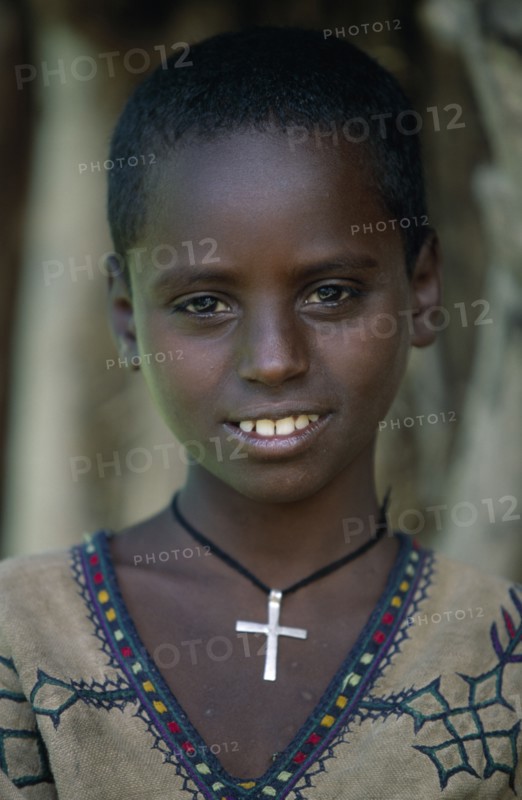 ETHIOPIA, Harerge Province, "Young girl, portrait. "