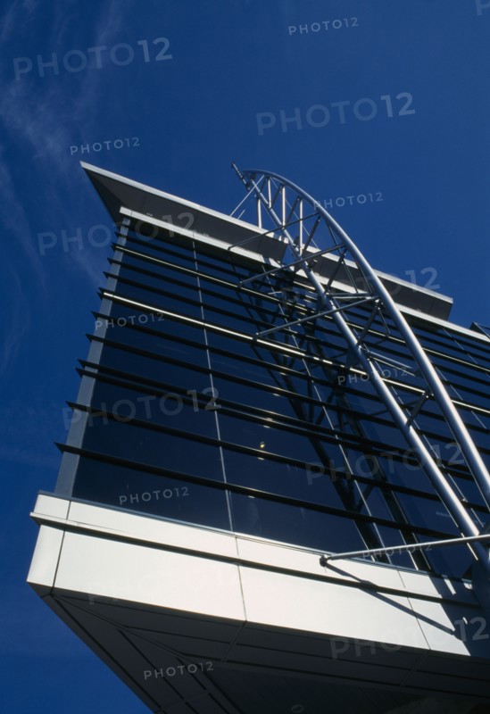 IRELAND, North, Belfast, Exterior detail of modern Odyssey Centre complex built on brown field site.