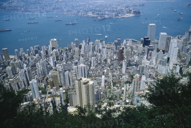 HONG KONG, General View, Aerial view over the city from Victoria Peak