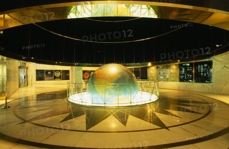 USA, New York , New York City, Revolving Globe in the News building