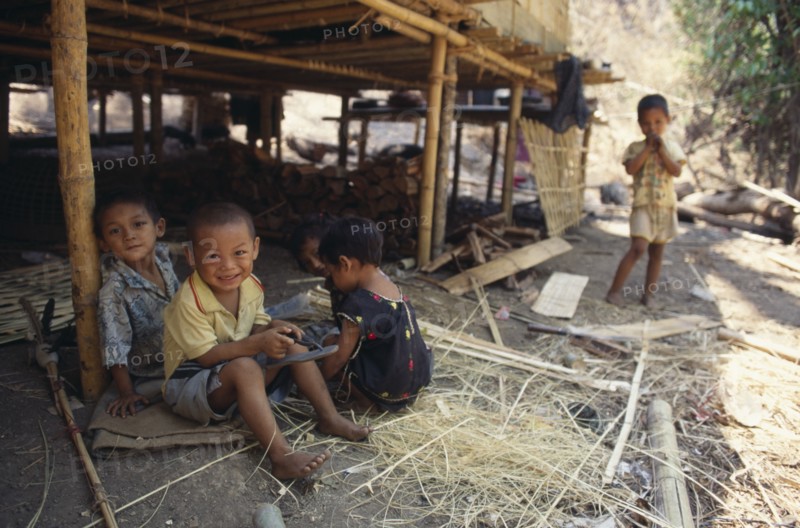 THAILAND, North, Mae Sai, Karen refugee children