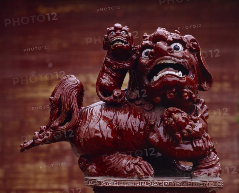 VIETNAM, North, Hanoi, "Temple of Literature, brown ceramic statuette of mythical animal "