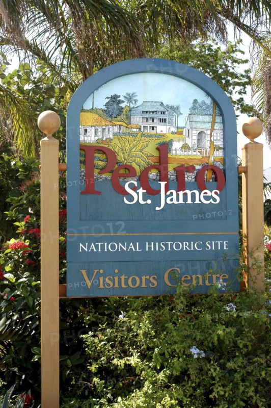 WEST INDIES, Cayman Islands, Pedro St James National Historic Site visitors centre sign