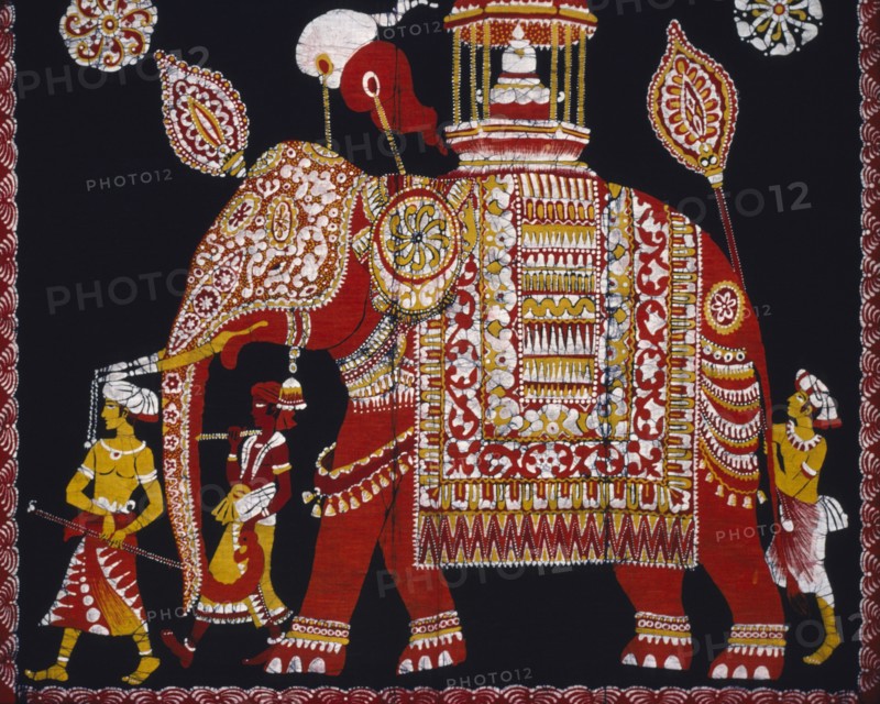 SRI LANKA, Craft, Batik, Example of elaborate cloth made by the process of batik