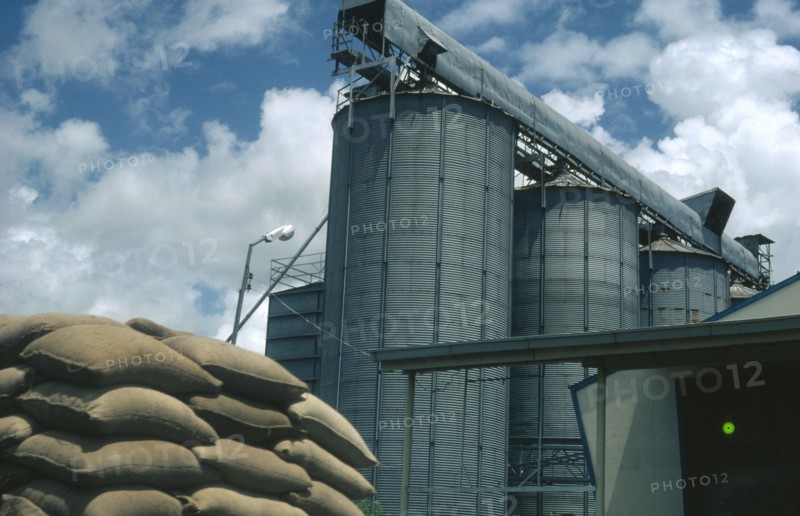 GUYANA, Industry, Sugar factory exterior.