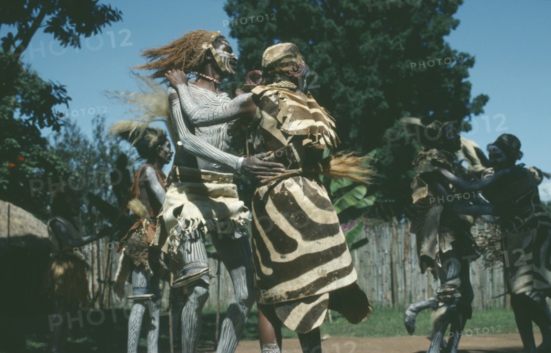 KENYA, Tribal People, Kikuyu dancers.