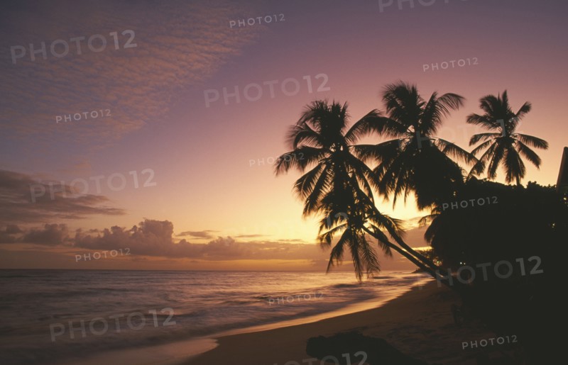 WEST INDIES, Barbados, Christ Church, Sunset at Worthing beach