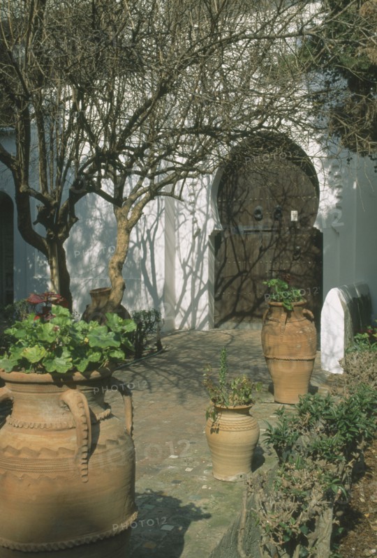 MOROCCO, Tangier, Garden of Dar el Makhzen palace