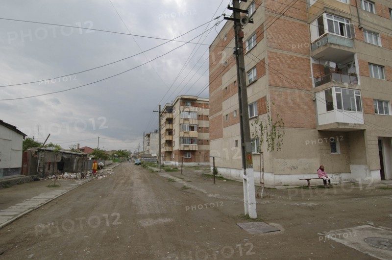 ROMANIA, Tulcea, Sulina, Poorly maintained flats and roads in the port town of Sulina a town with a long European history