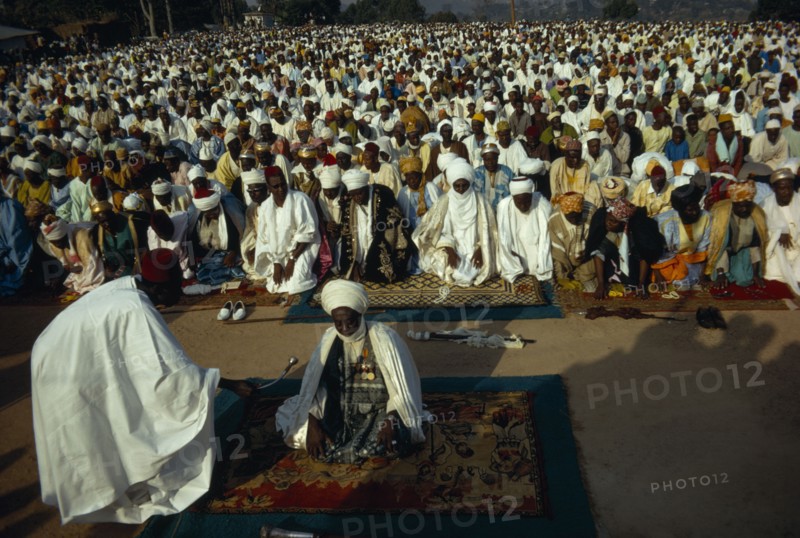 CAMEROON, Foumban, Muslim crowds gathered for Fete Foumban to mark the end of Ramadan.