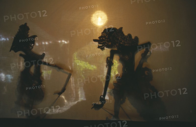 INDONESIA, Java, Yogyakarta, Wayang Shadow puppet show