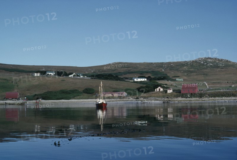 FALKLAND ISLANDS, West Point Island, View over the settlement.