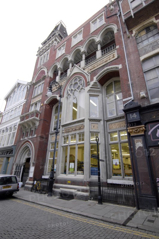 ENGLAND, East Sussex, Hastings, Brassey Institute public library facade